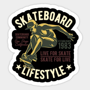 Skateboard Lifestyle Sticker